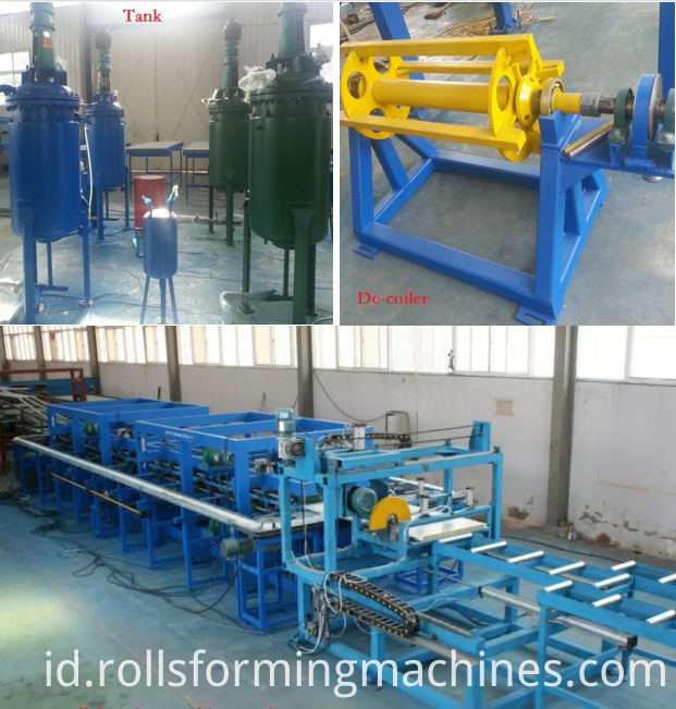 detail dari panel sandwich roll membentuk mesin detail of sandwich panel roll forming machine